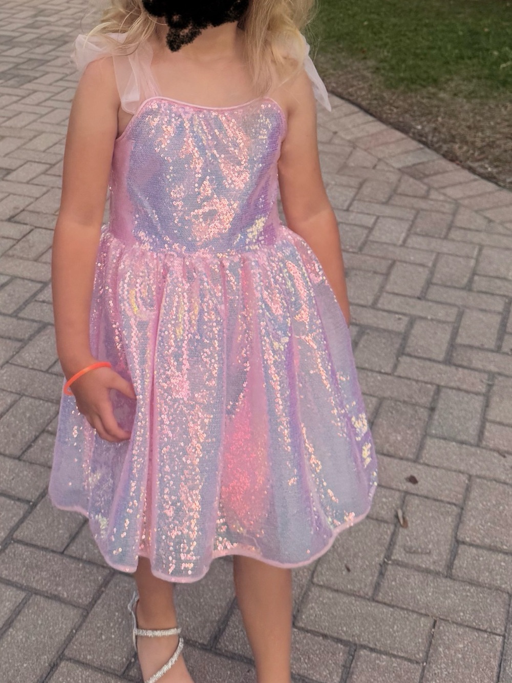 Lola + The Boys Shiny Pink Sequin dress